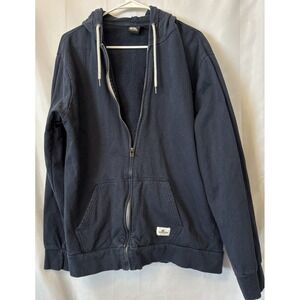 Y2k Quiksilver Zip Up Blue Hoodie Size‎ XXLarge